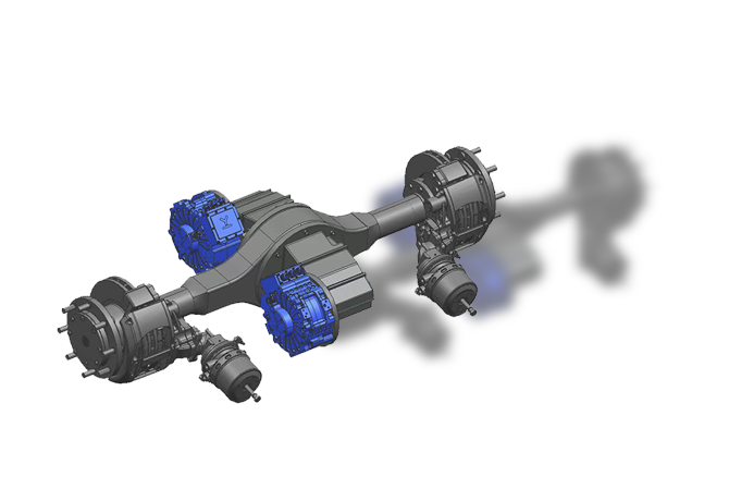 Distributed power wheel drive system